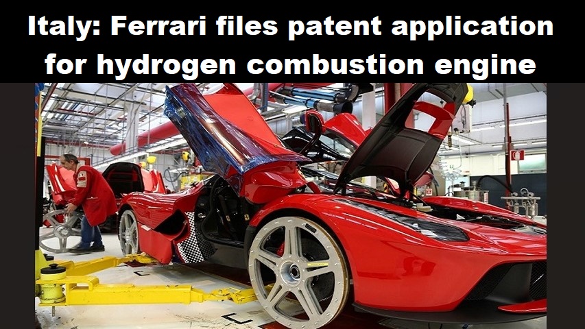 Italië: Ferrari dient patent-aanvraag in voor waterstof-verbrandingsmotor