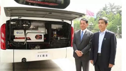 Japan en China werken samen aan de nieuwste bus op waterstof