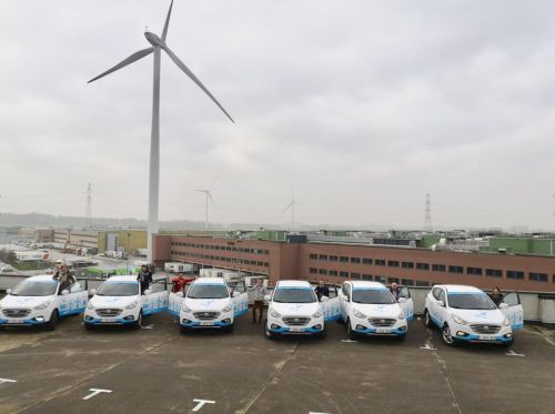 Elf nieuwe waterstofauto’s voor Belgische supermarktketen Colruyt