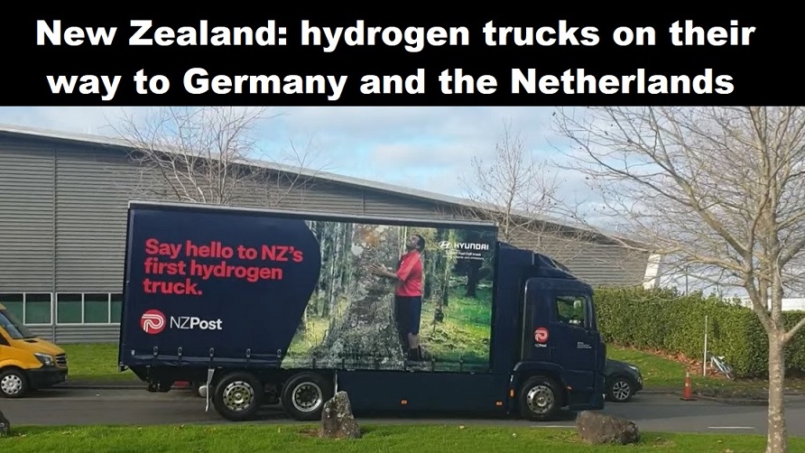 Nieuw-Zeeland: waterstoftrucks onderweg naar Duitsland en Nederland