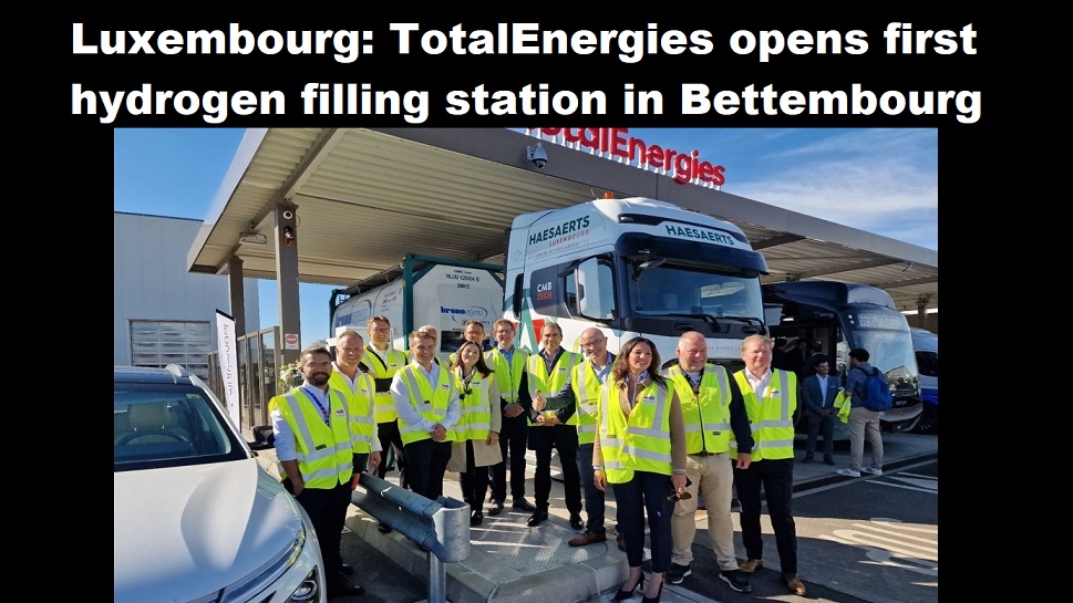 Luxemburg: TotalEnergies opent eerste waterstoftankstation in Bettembourg