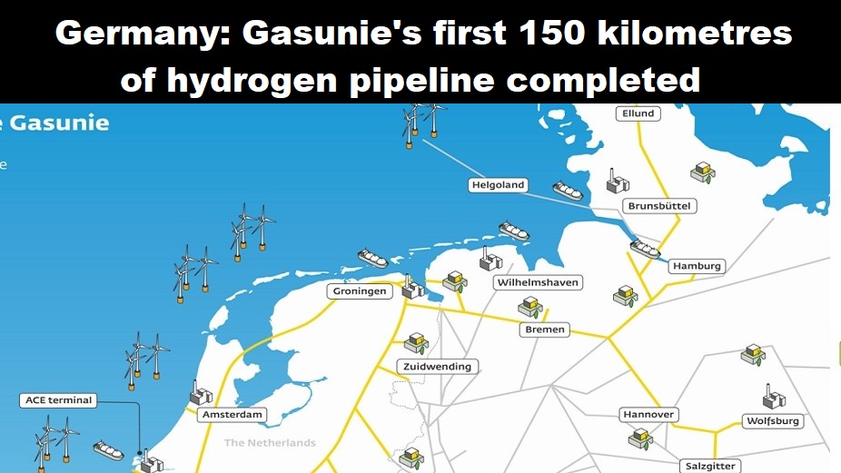 Duitsland: eerste 150 kilometer waterstofleiding van Gasunie gereed
