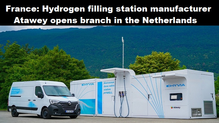 Frankrijk: fabrikant van waterstoftankstations Atawey opent vestiging in Nederland