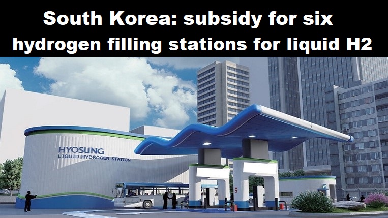 Zuid-Korea: subsidie voor zes waterstoftankstations voor vloeibare H2