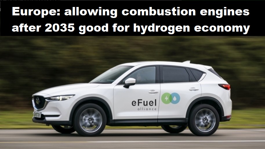 Europa: toestaan van verbrandingsmotoren na 2035 goed voor waterstof-economie