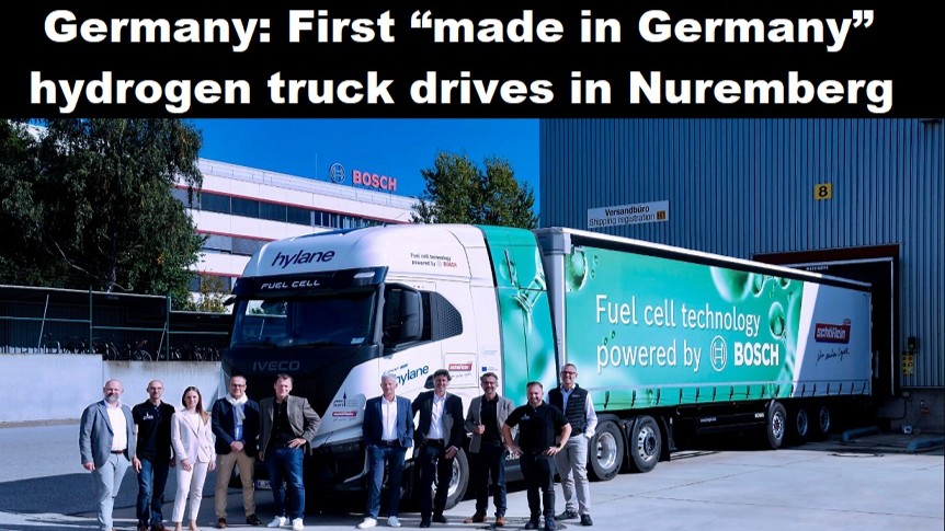 Duitsland: eerste “made in Germany” waterstoftruck rijdt in Neurenberg
