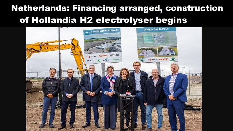 Nederland: financiering geregeld, bouw elektrolyser H2 Hollandia van start
