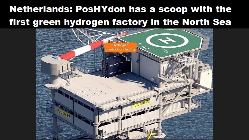 Nederland: PosHYdon heeft primeur met eerste groene waterstoffabriek op de Noordzee