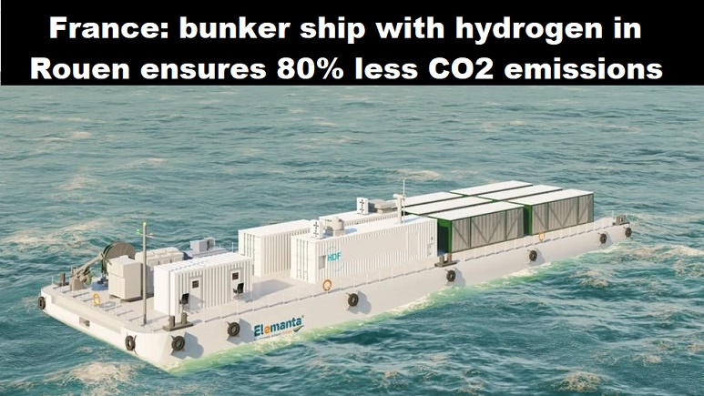 Rouen bunkerschip waterstof