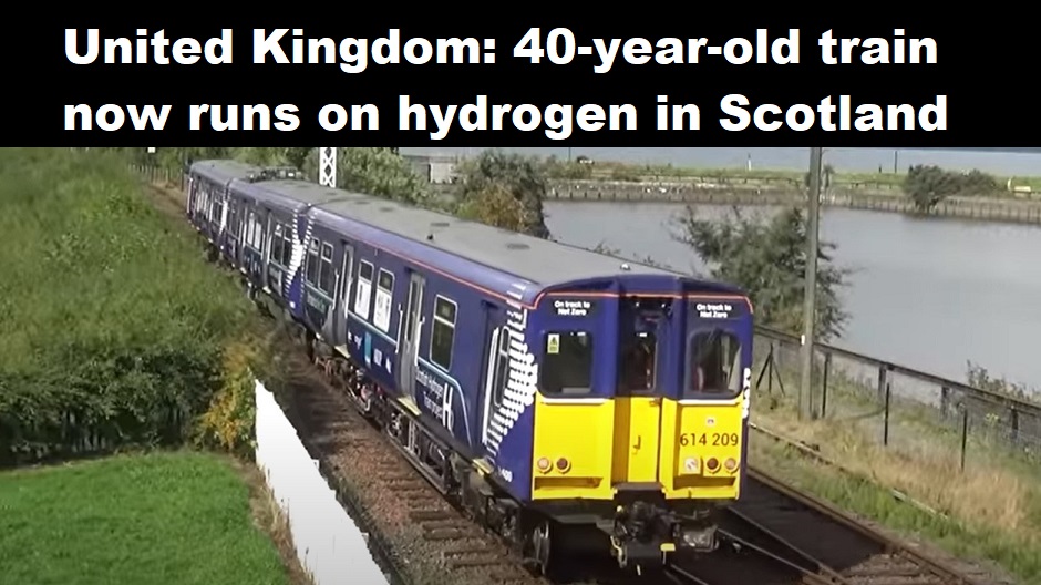 Verenigd Koninkrijk: 40 jaar oude trein rijdt nu op waterstof in Schotland