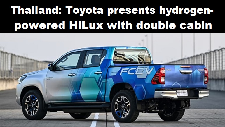 Thailand: Toyota presenteert HiLux op waterstof met dubbele cabine