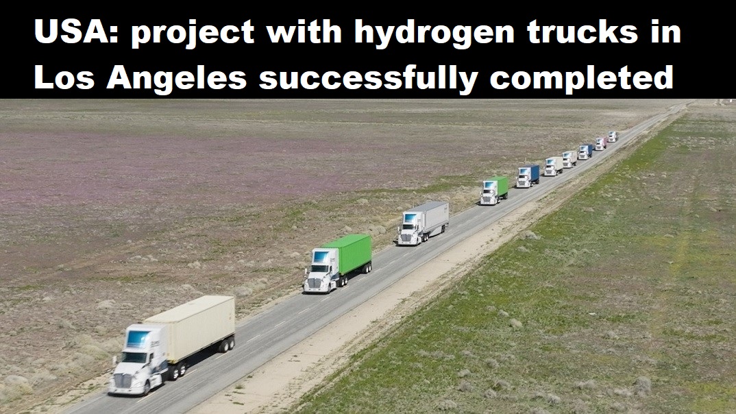 USA: project met trucks op waterstof in Los Angeles succesvol afgerond