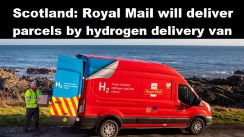 Schotland: Royal Mail gaat pakketten bezorgen met bestelwagen op waterstof