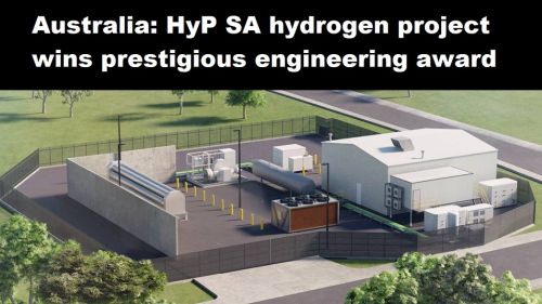 Australië: waterstofproject HyP SA wint prestigieuze engineering award