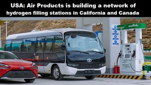 USA: Air Products bouwt netwerk van waterstoftankstations in Californië en Canada