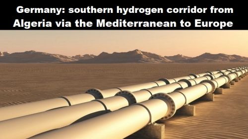 Duitsland: zuidelijke waterstofcorridor vanuit Algerije via de Middellandse zee naar Europa