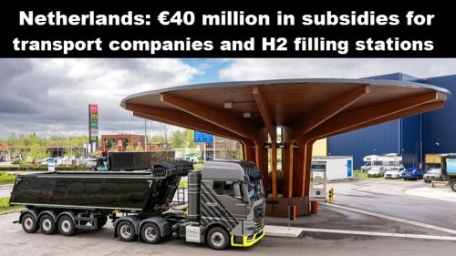 Nederland: 40 miljoen euro subsidie voor transportbedrijven en H2-tankstations