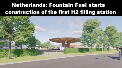 Nederland: Fountain Fuel start met de bouw van het eerste H2-tankstation