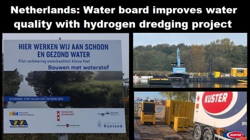 Nederland: waterschap verbetert waterkwaliteit met baggerproject op waterstof