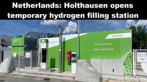 Nederland: Holthausen opent tijdelijk waterstof tankstation in Amsterdam