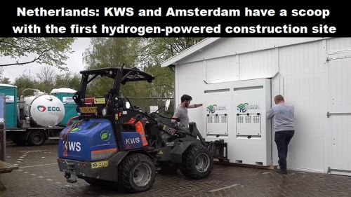 Nederland: KWS en gemeente Amsterdam hebben primeur met eerste bouwkeet op waterstof