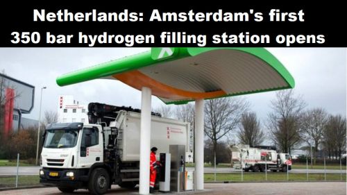 Nederland: eerste 350 bar waterstoftankstation van Amsterdam geopend