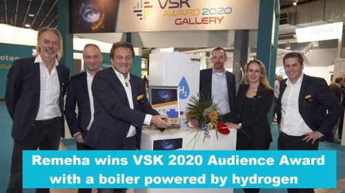 Nederland: Remeha wint VSK 2020 Publieksprijs met verwarmingsketel op waterstof