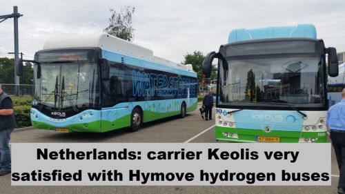 Nederland: vervoerder Keolis zeer tevreden over waterstofbussen van Hymove