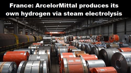 Frankrijk: ArcelorMittal produceert zelf waterstof via stoomelektrolyse