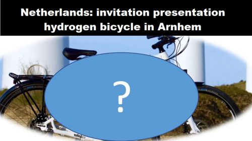 UITNODIGING: Presentatie waterstof-fiets in Arnhem