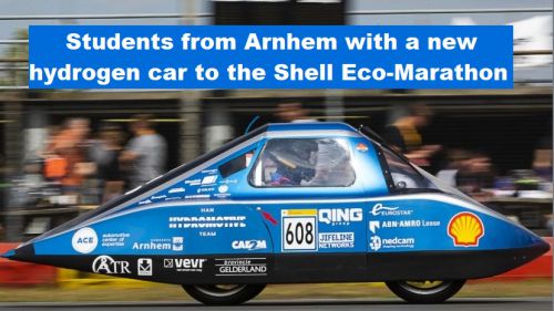 Arnhemse studenten met nieuwe waterstofauto naar de Shell Eco-Marathon