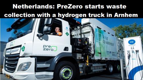 Nederland: PreZero start in Arnhem met afvalinzameling met waterstoftruck