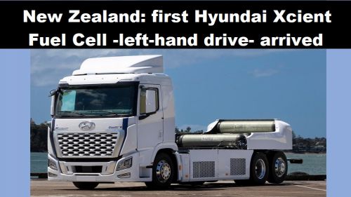 Nieuw-Zeeland: eerste Hyundai Xcient Fuel Cell -met stuur links- gearriveerd