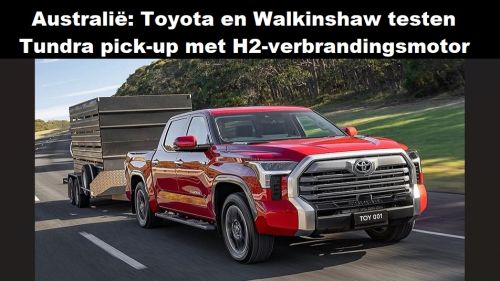 Australië: Toyota en Walkinshaw testen Tundra pick-up met H2-verbrandingsmotor