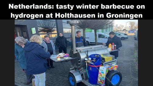 Nederland: smakelijke winter-barbecue op waterstof bij Holthauzen in Groningen