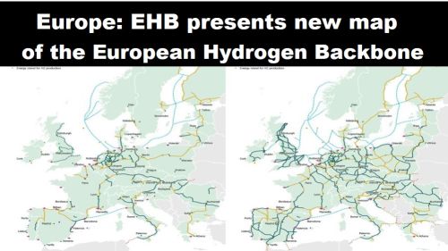 Europa: EHB presenteert nieuwe kaart van de European Hydrogen Backbone