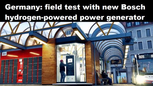 Duitsland: praktijktest met nieuwe Bosch stroomgenerator op waterstof