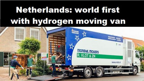 Nederland: wereldprimeur met verhuiswagen op waterstof
