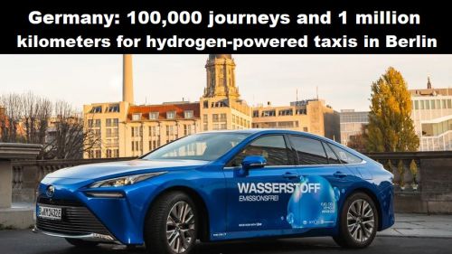 Duitsland: 100.000 ritten en 1 miljoen kilometer voor taxi’s op waterstof in Berlijn