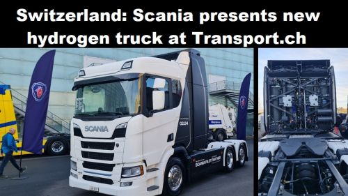 Zwitserland: Scania presenteert nieuwe truck op waterstof tijdens Transport.ch