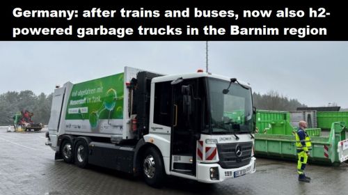 Duitsland: na treinen en bussen nu ook vuilnisauto’s op waterstof in regio Barnim