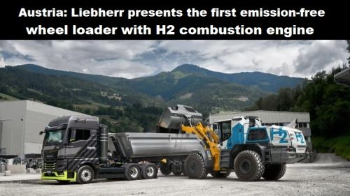 Oostenrijk: Liebherr presenteert eerste emissievrije wiellader met H2-verbrandingsmotor