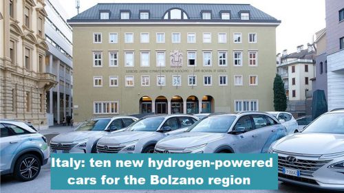 Italië: tien nieuwe auto’s op waterstof voor de regio Bolzano