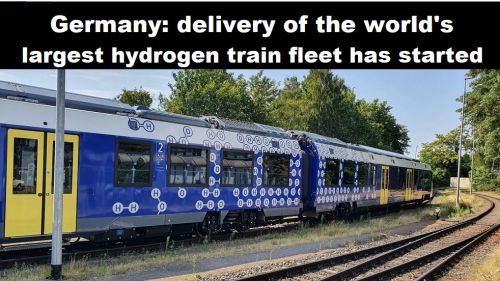 Duitsland: levering gestart van grootste treinvloot ter wereld op waterstof