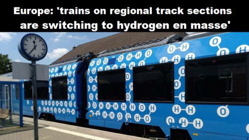 Europa: ‘treinen op regionale baanvakken schakelen massaal over naar waterstof’
