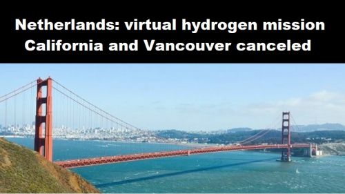 Nederland: virtuele waterstof innovatiemissie Californië en Vancouver afgelast
