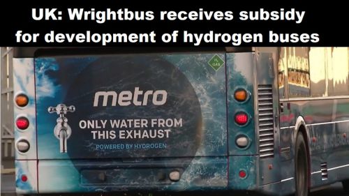 VK: Wrightbus ontvangt subsidie voor ontwikkeling waterstof-bussen