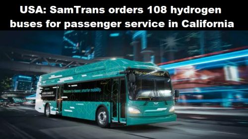 USA: SamTrans bestelt 108 bussen op waterstof voor passagiersvervoer in Californië