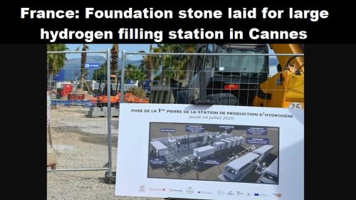Frankrijk: eerste steen gelegd voor groot waterstoftankstation in Cannes