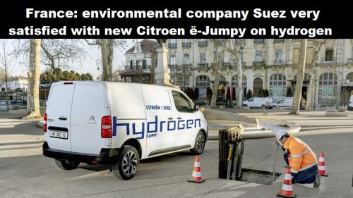 Frankrijk: milieubedrijf Suez zeer tevreden over nieuwe Citroën ë-Jumpy op waterstof
